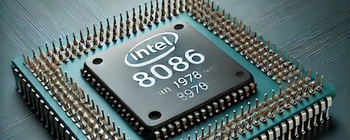 Intel 8086 processor that established the x86 architecture